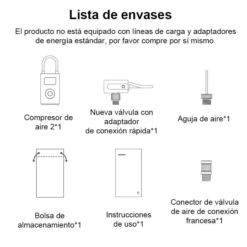 Compresor inflador de aire portátil inteligente - Xiaomi