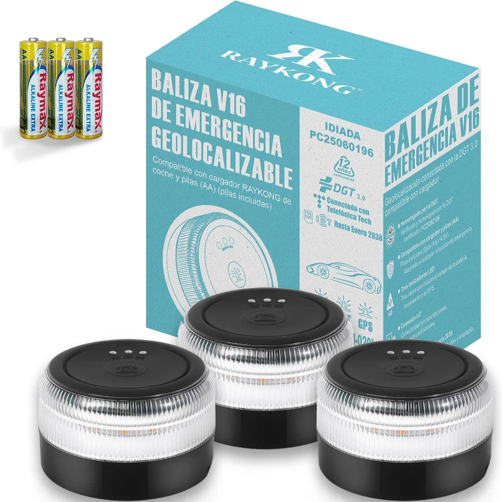 🚨 Baliza Luz V16 Emergencia con Geolocalización DGT 3.0 – Tu seguridad primero 🚨