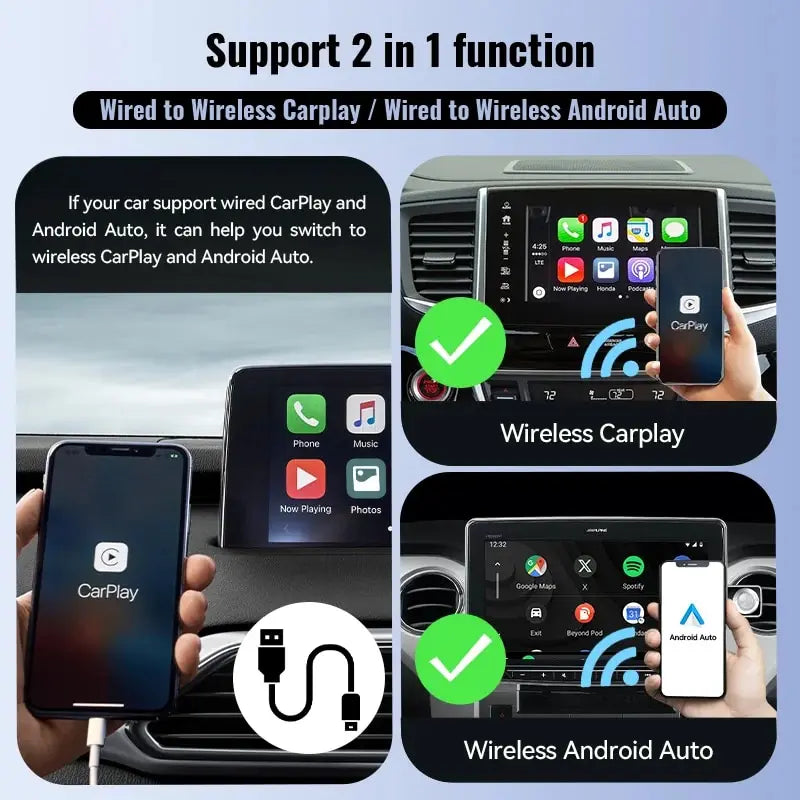 CarPlay / Android Auto Inalámbrico - Adaptador USB