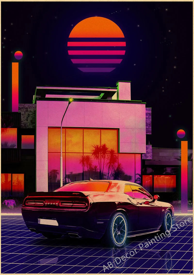 Póster JDM Estilo Vintage Retro 🏎️🔥