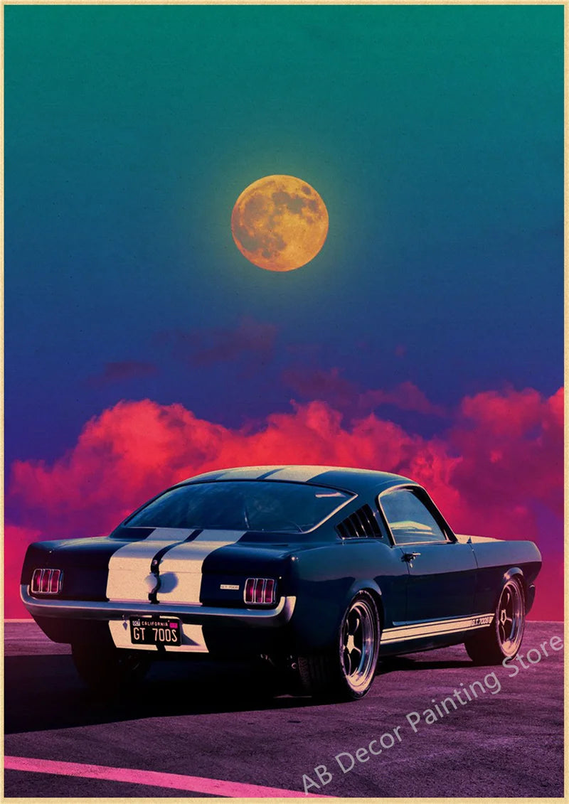 Póster JDM Estilo Vintage Retro 🏎️🔥