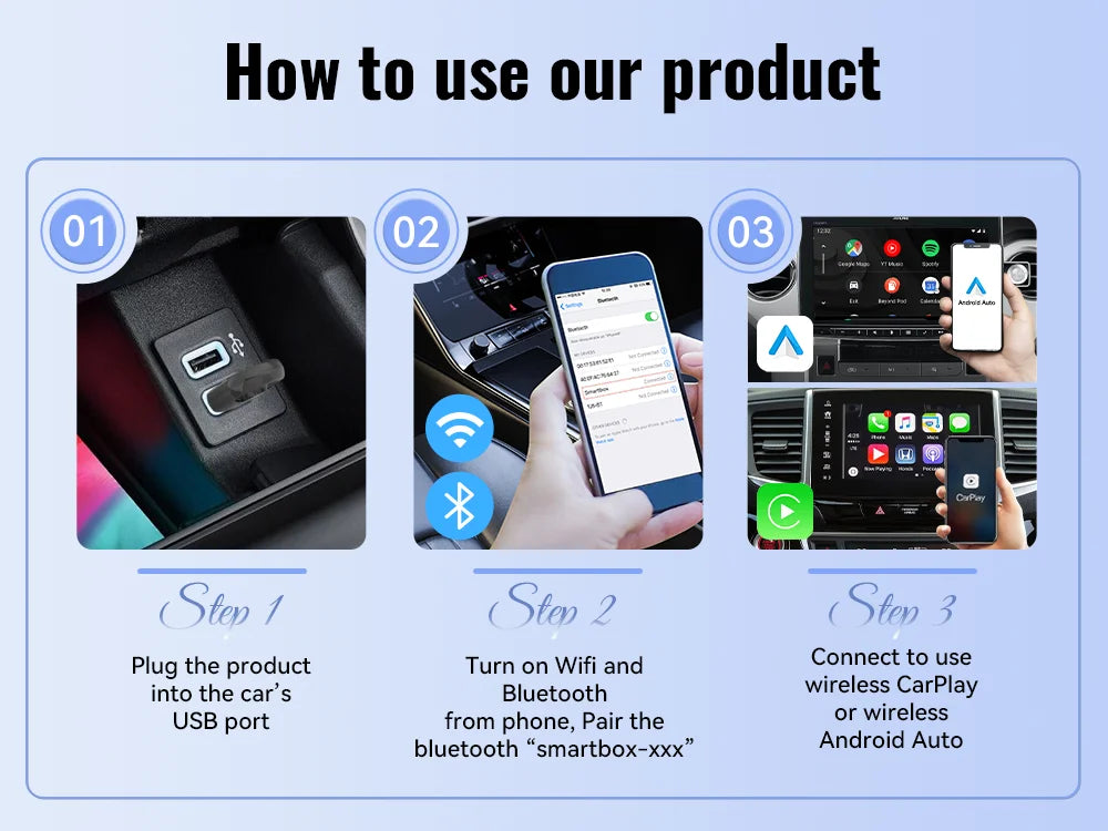 CarPlay / Android Auto Inalámbrico - Adaptador USB