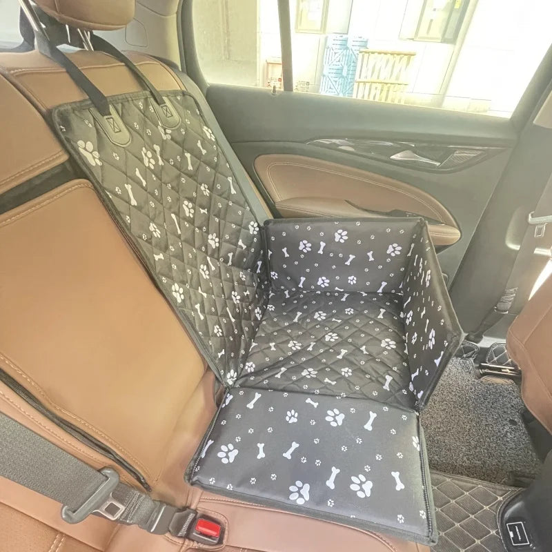 Transportín y cubierta de asiento impermeable mascotas - 2 en 1 🐶🚗