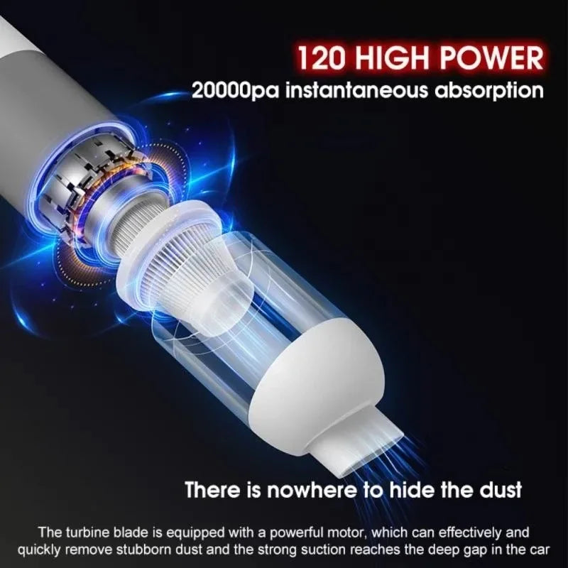 Aspiradora portátil "Xiaomi" inteligente, inalámbrica, 120W, 20000PA, tamaño mini