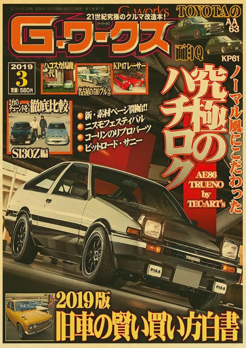 Póster Retro Automóvil JDM Años 90 🔥🚗