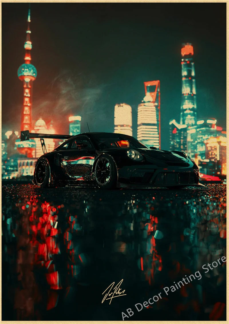 Póster JDM Estilo Vintage Retro 🏎️🔥