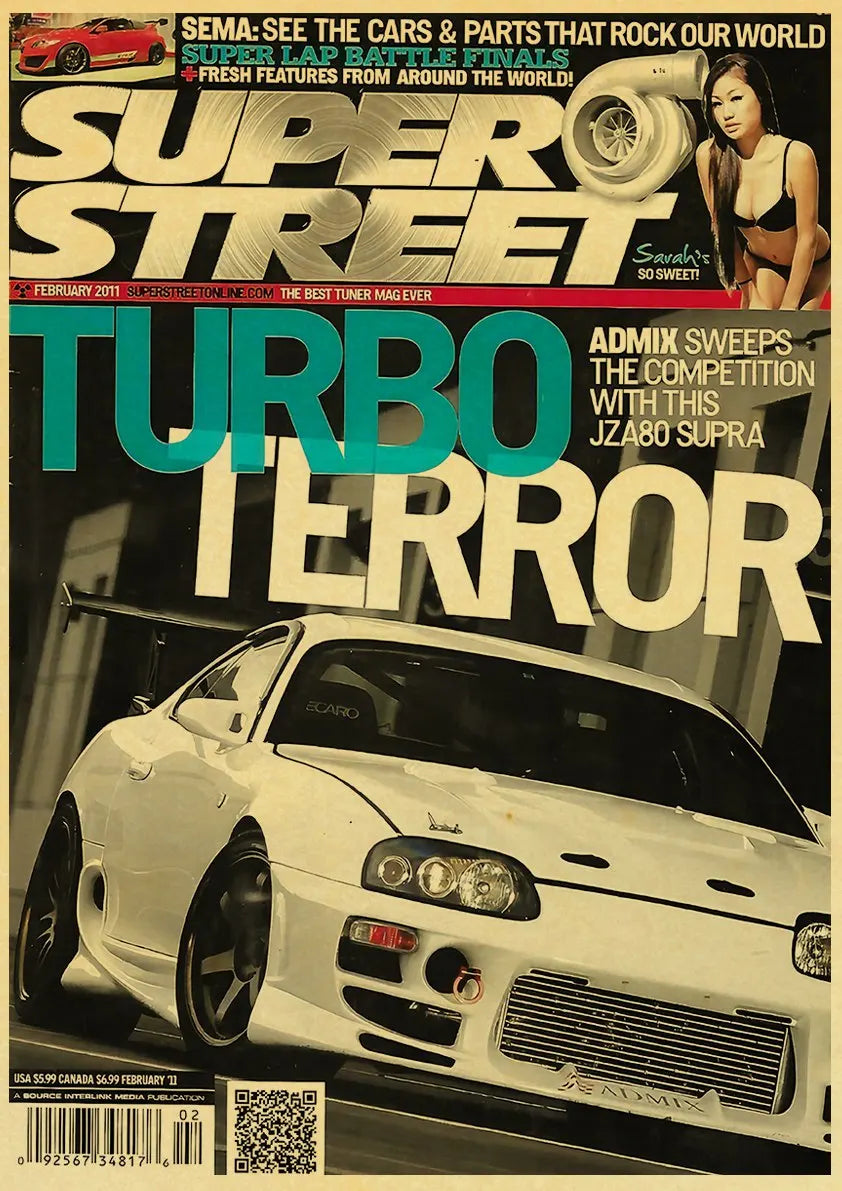 Póster Retro Automóvil JDM Años 90 🔥🚗