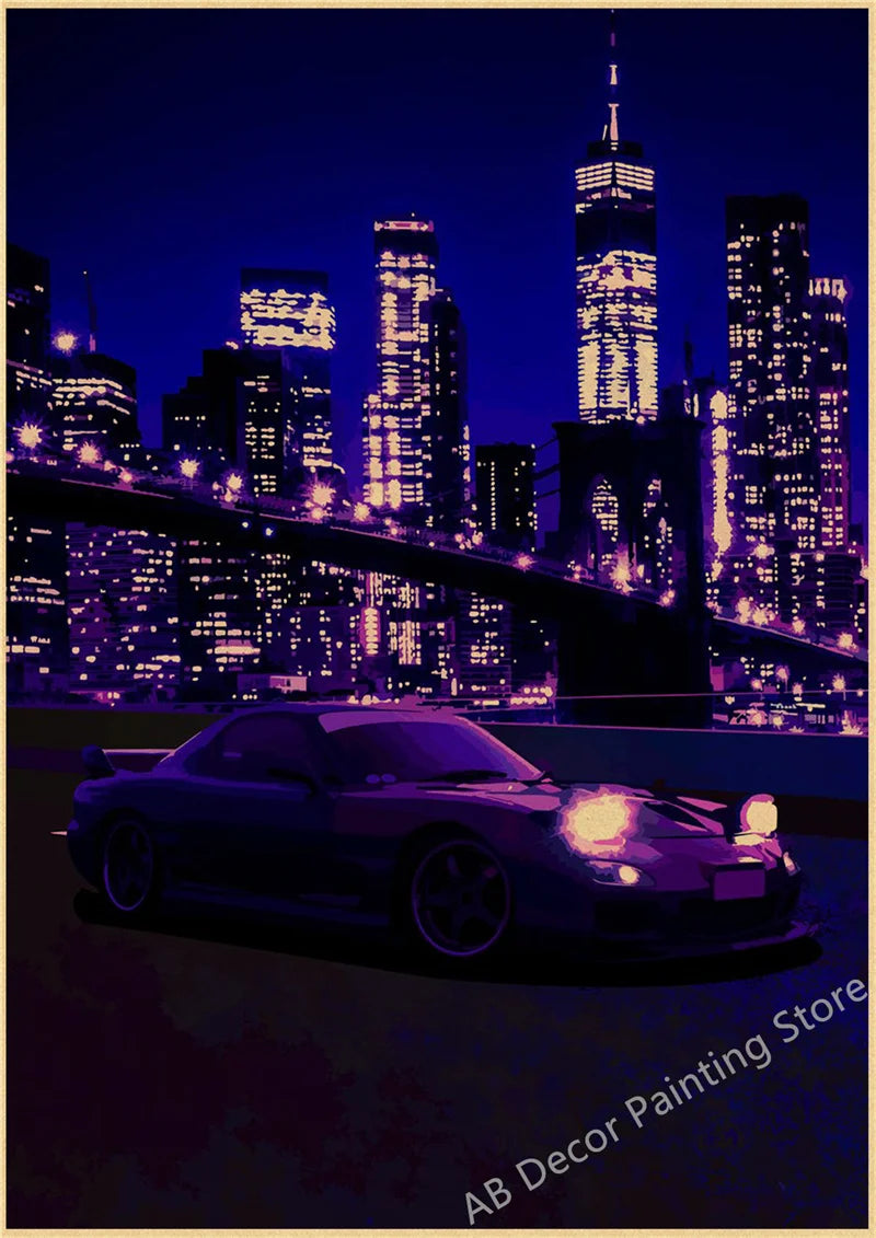 Póster JDM Estilo Vintage Retro 🏎️🔥