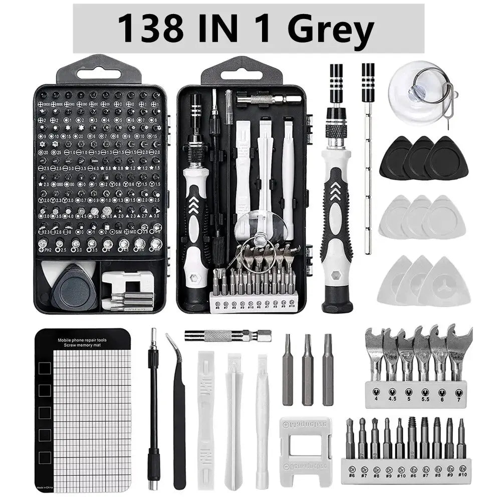 🛠️ Kit de Destornilladores de Precisión - 138 en 1