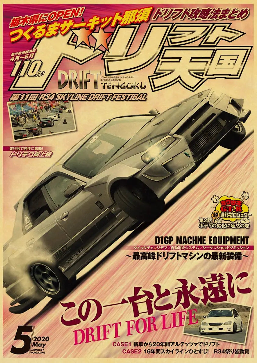 Póster Retro Automóvil JDM Años 90 🔥🚗
