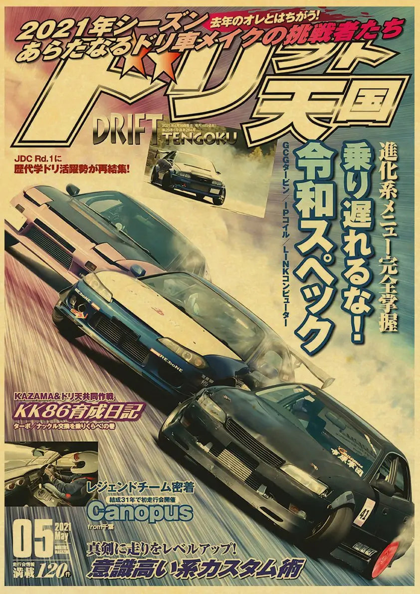 Póster Retro Automóvil JDM Años 90 🔥🚗