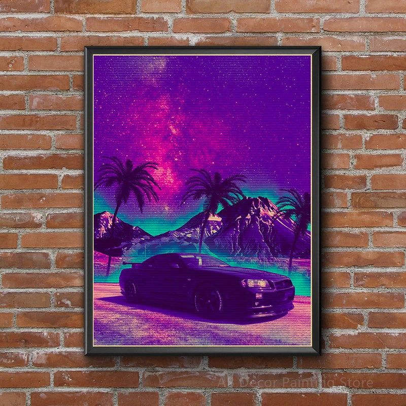 Póster JDM Estilo Vintage Retro 🏎️🔥