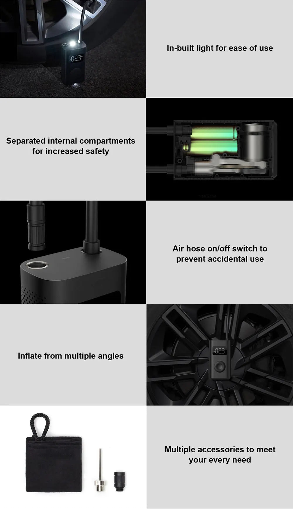 Compresor inflador de aire portátil inteligente - Xiaomi