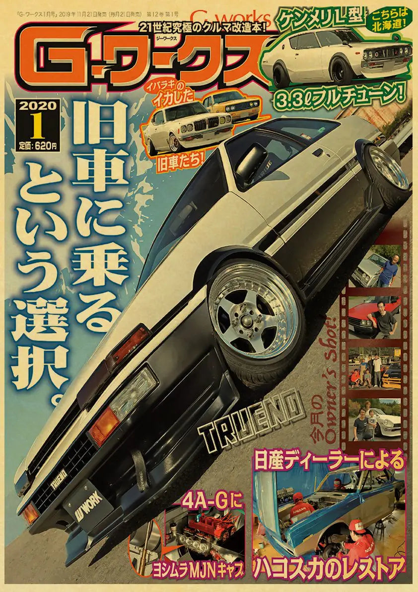 Póster Retro Automóvil JDM Años 90 🔥🚗