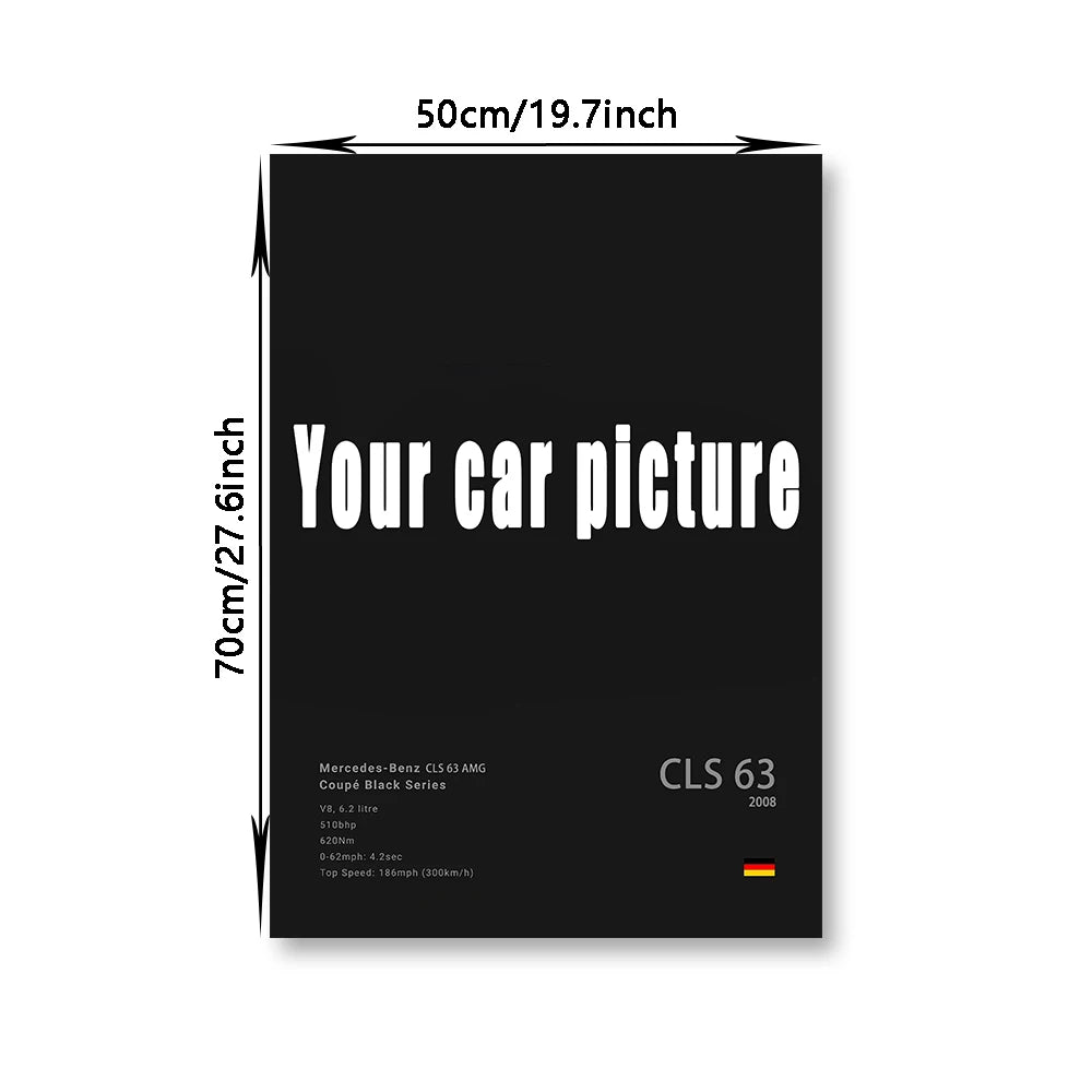 Tu Automóvil impreso en Póster - Cuadro Personalizado de Automóvil 🚗🎨