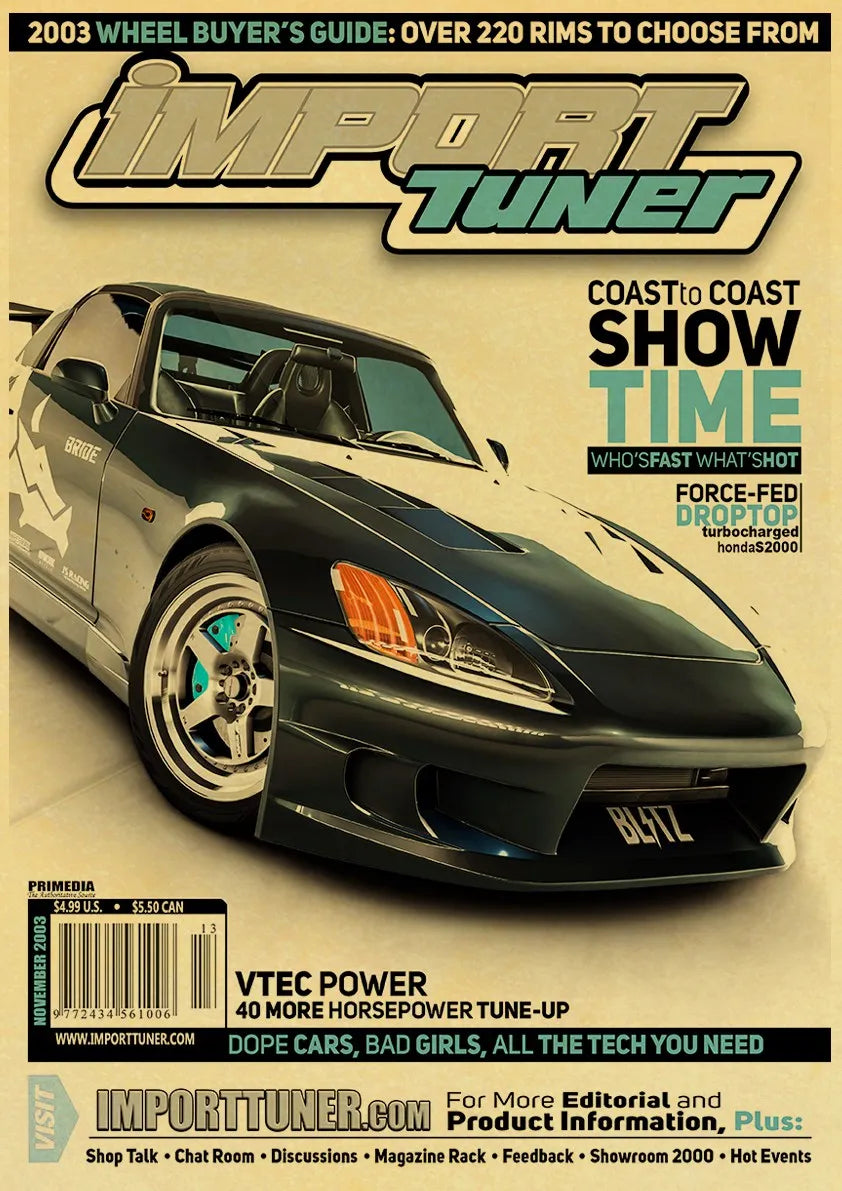 Póster Retro Automóvil JDM Años 90 🔥🚗
