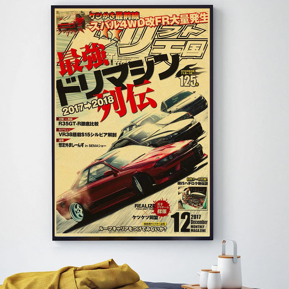 Póster Retro Automóvil JDM Años 90 🔥🚗