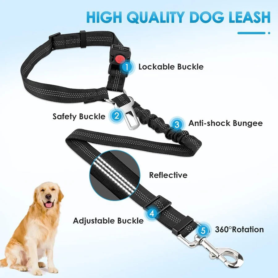 Cinturón-correa de seguridad para mascotas 🐶🐾🚗