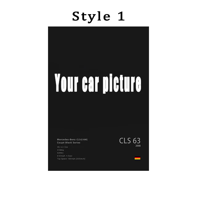 Tu Automóvil impreso en Póster - Cuadro Personalizado de Automóvil 🚗🎨