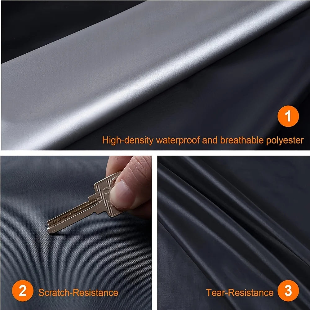 Cubierta Impermeable Automóvil para Exterior - Alta protección - Universal - Negro-naranja