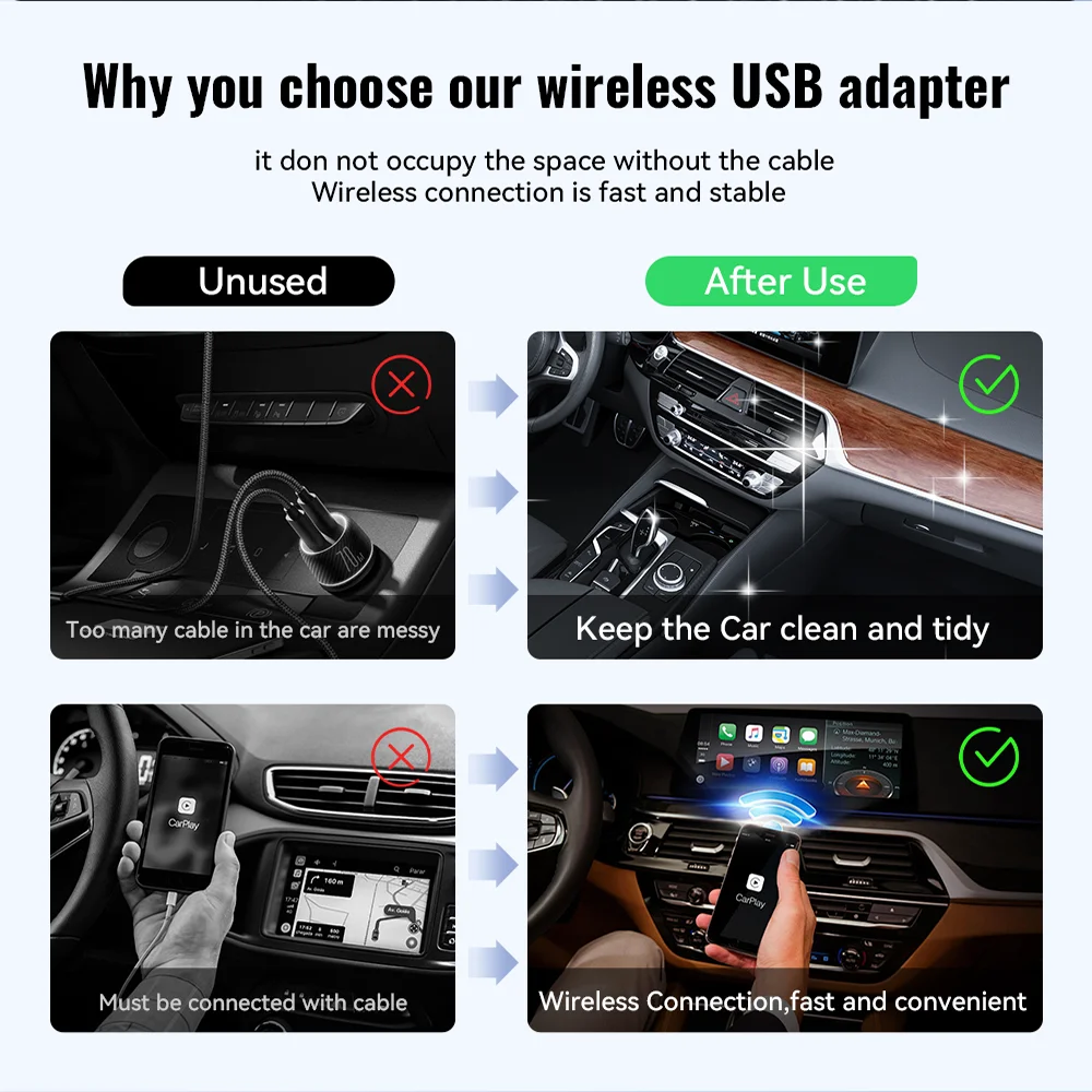 CarPlay / Android Auto Inalámbrico - Adaptador USB