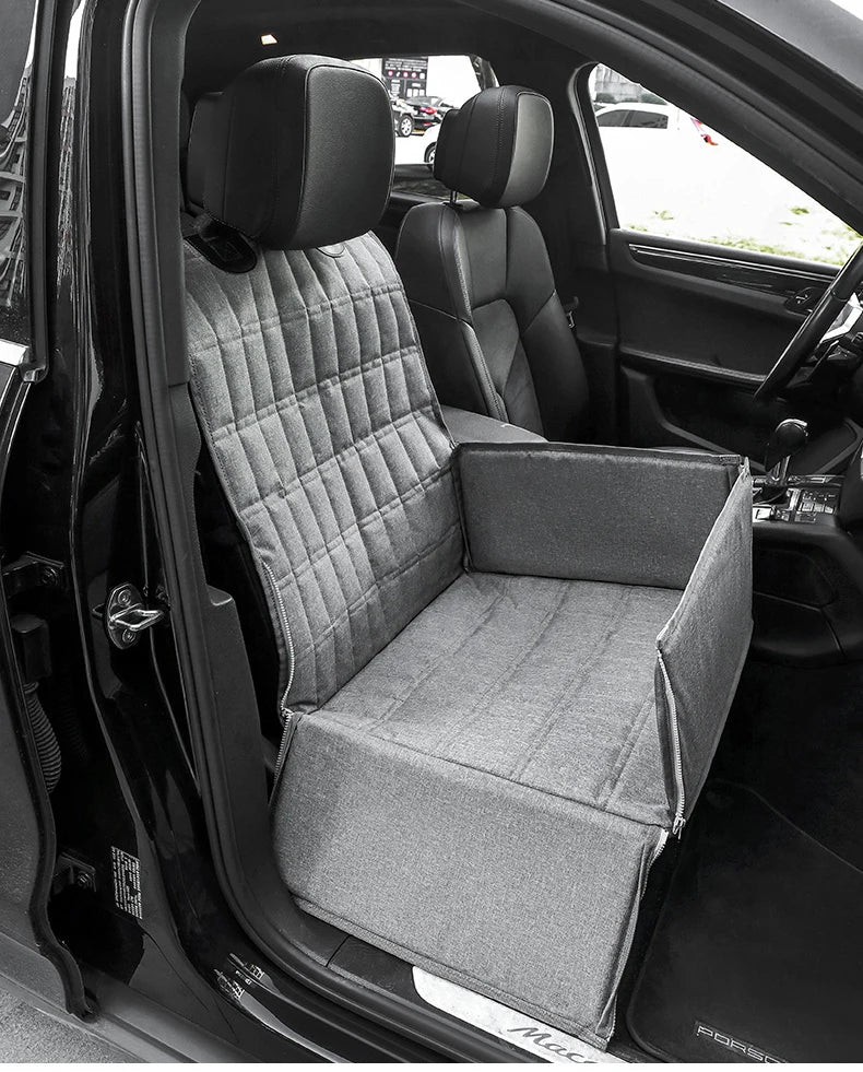 Transportín y cubierta de asiento impermeable mascotas - 2 en 1 🐶🚗