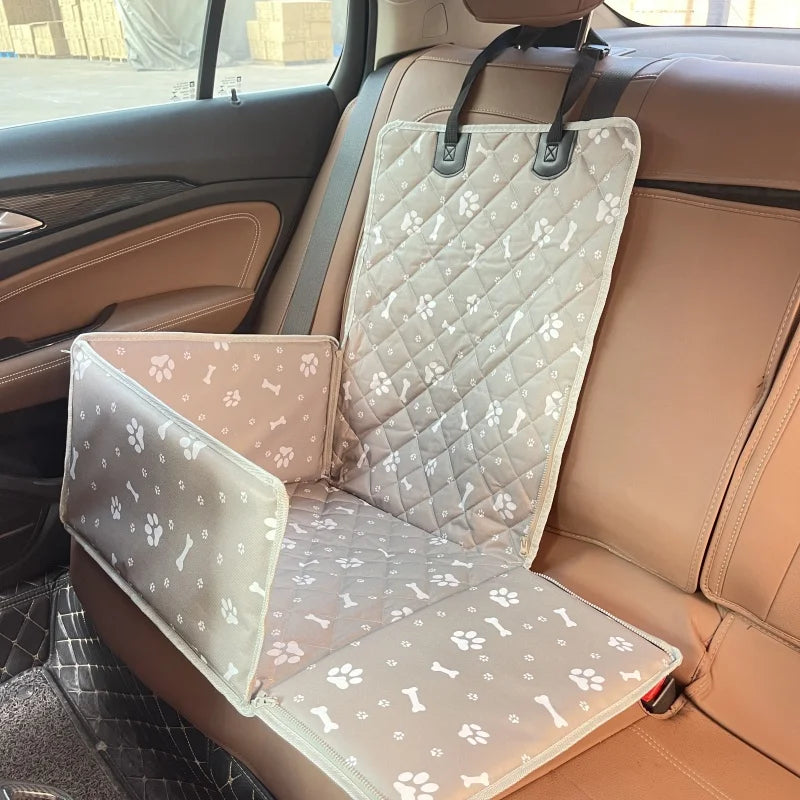 Transportín y cubierta de asiento impermeable mascotas - 2 en 1 🐶🚗