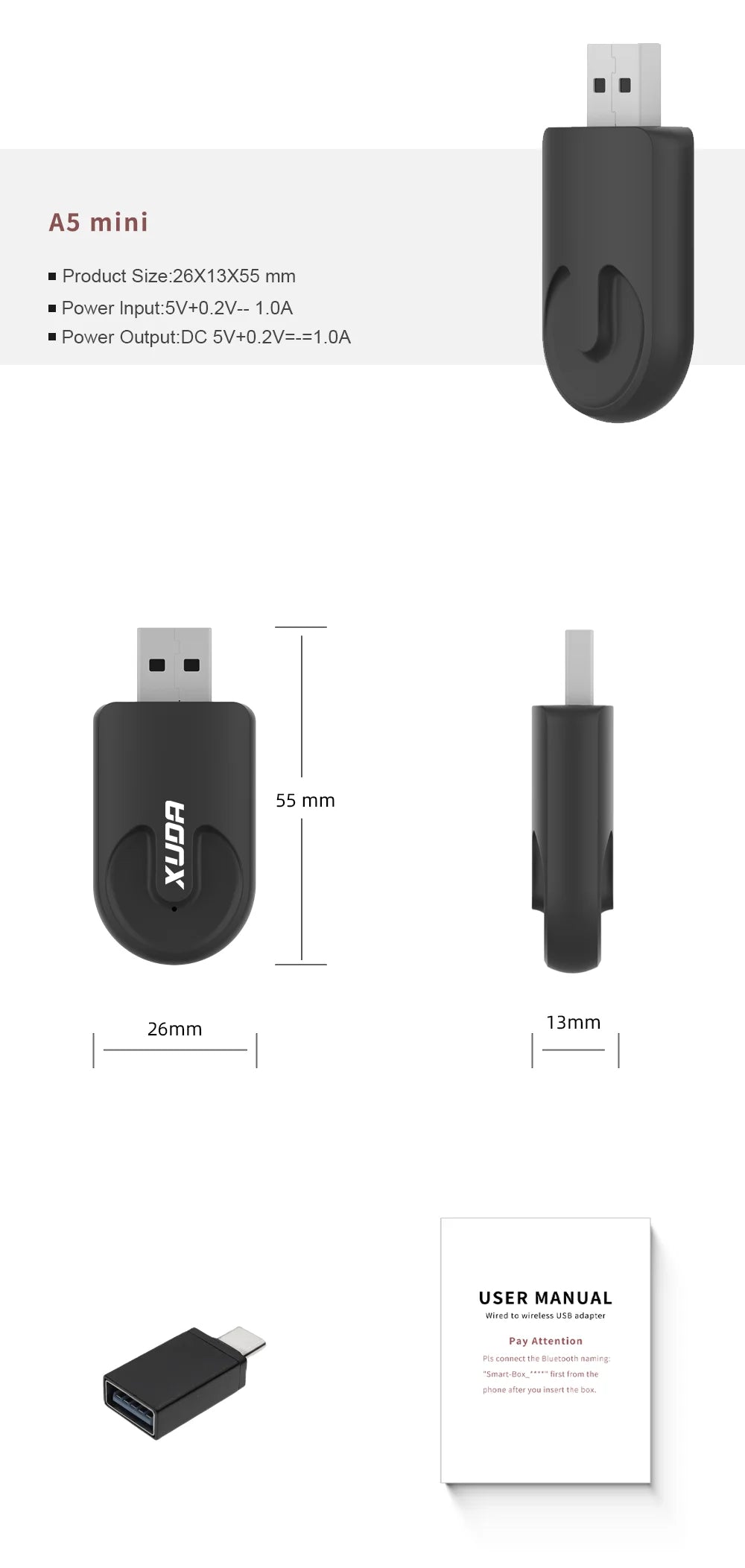 CarPlay / Android Auto Inalámbrico - Adaptador USB