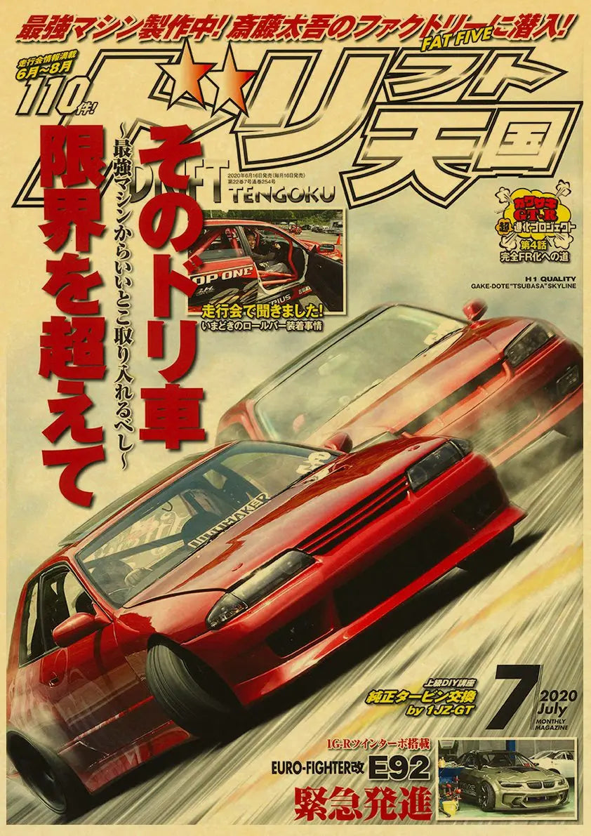 Póster Retro Automóvil JDM Años 90 🔥🚗