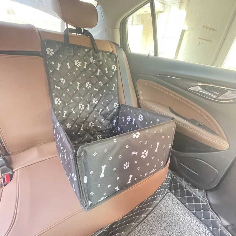 Transportín y cubierta de asiento impermeable mascotas - 2 en 1 🐶🚗