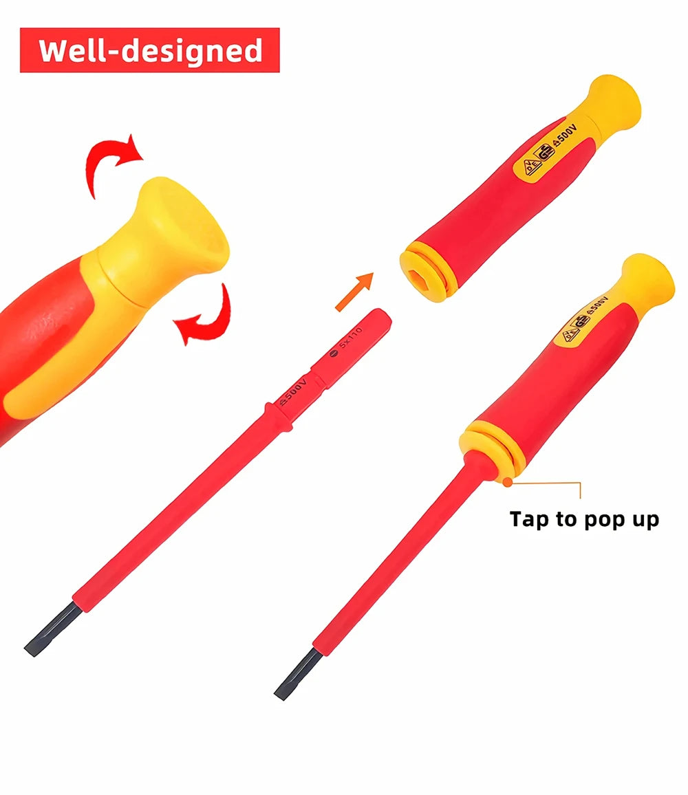 Juego de Destornilladores Aislados para Electricistas 🔧⚡