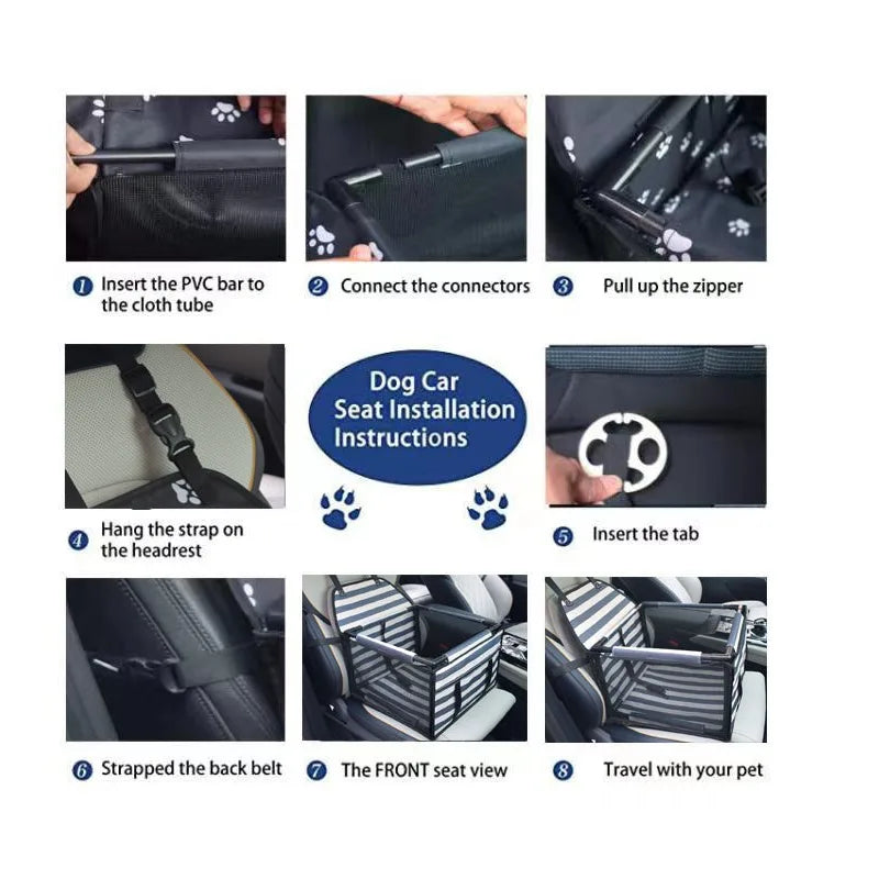 Funda de asiento y transportín mascotas - 2 en 1