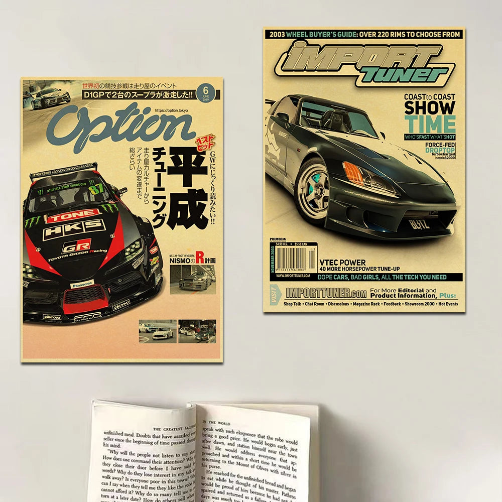 Póster Retro Automóvil JDM Años 90 🔥🚗