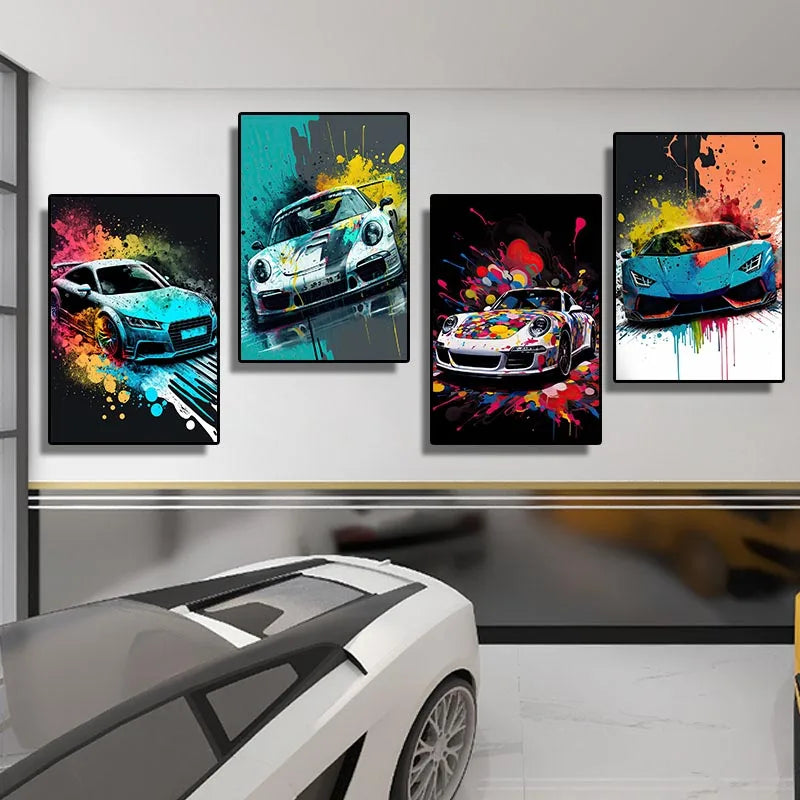 Pósters Vehículos - Estilo Pop Graffiti 🎨🚗
