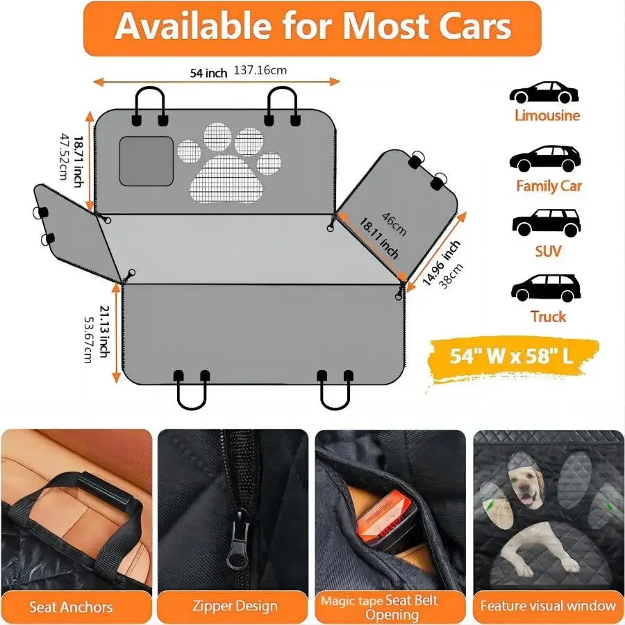 Funda de asiento para mascotas - 100% impermeable