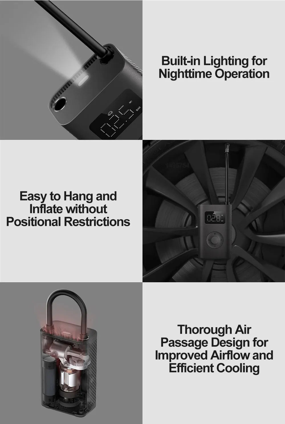 Compresor inflador de aire portátil inteligente - Xiaomi