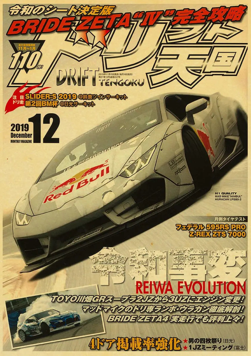 Póster Retro Automóvil JDM Años 90 🔥🚗