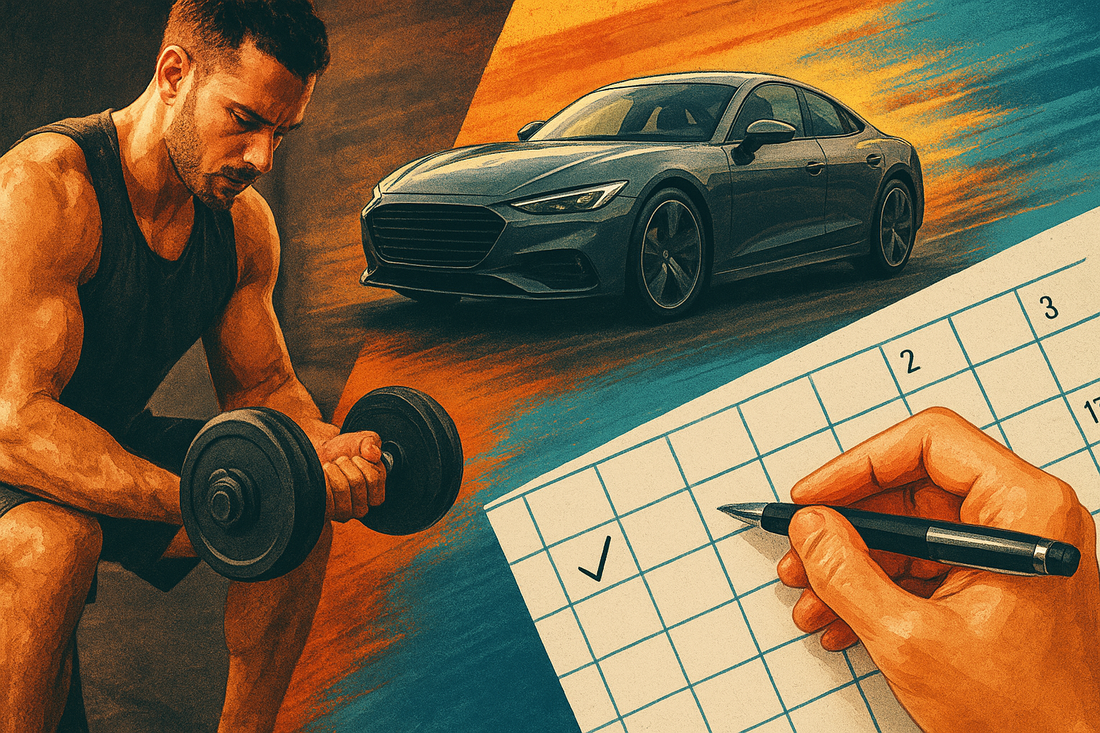 Rutina combinada: fitness + disciplina + pasión por los coches