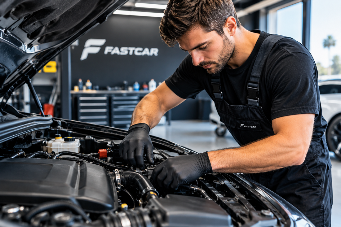 Preparación del coche para un viaje largo — revisión del motor en taller — The Forge Journal / FastCar