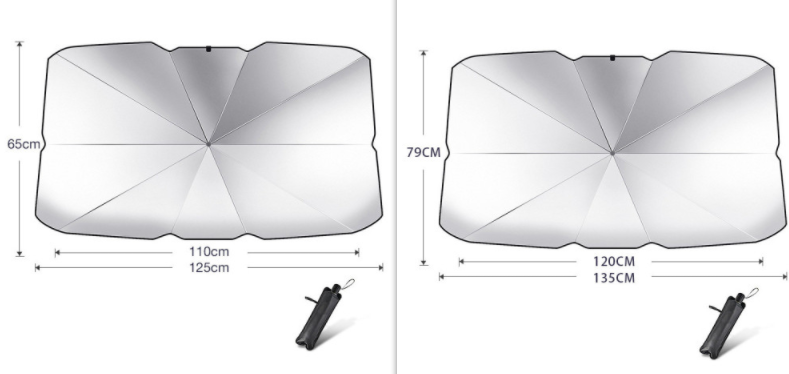 Parasol Plegable Tipo Paraguas  – Varios tamaños V1