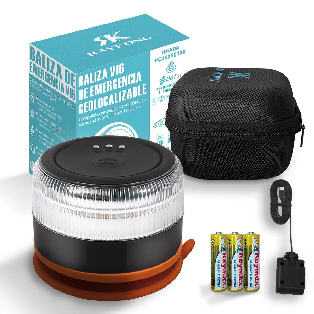 🚨 Baliza Luz V16 Emergencia con Geolocalización DGT 3.0 – Tu seguridad primero 🚨