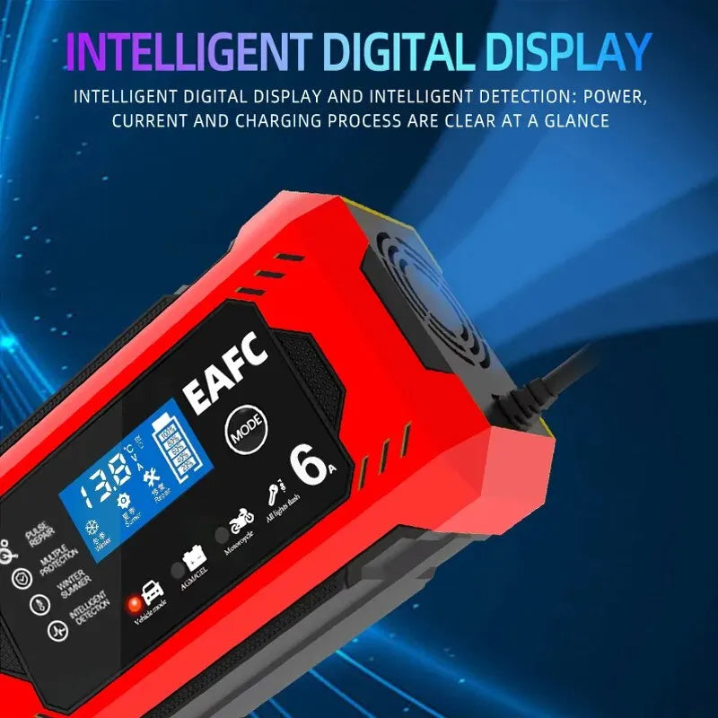 Cargador de batería de coche compacto 12V
