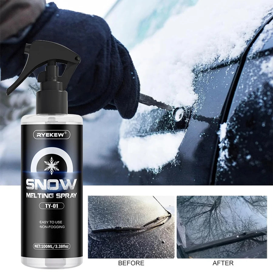 ❄️ Spray Descongelador de Coche – Derretimiento Instantáneo de Hielo y Nieve