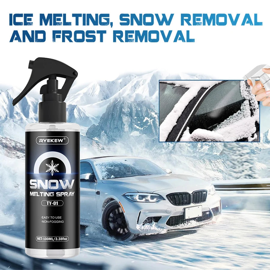❄️ Spray Descongelador de Coche – Derretimiento Instantáneo de Hielo y Nieve
