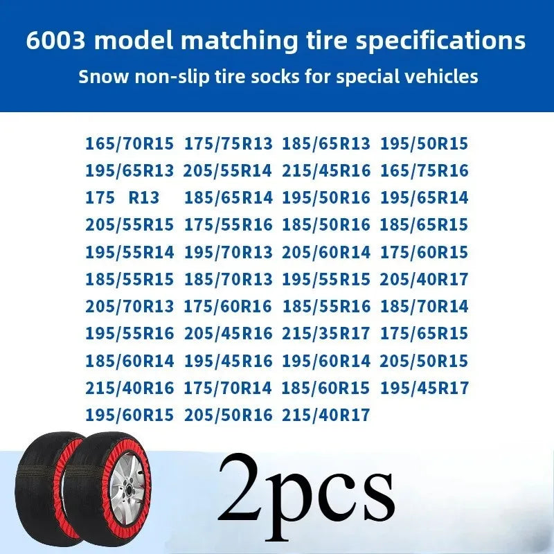 ❄️ Cadenas de nieve textiles Antideslizantes Premium