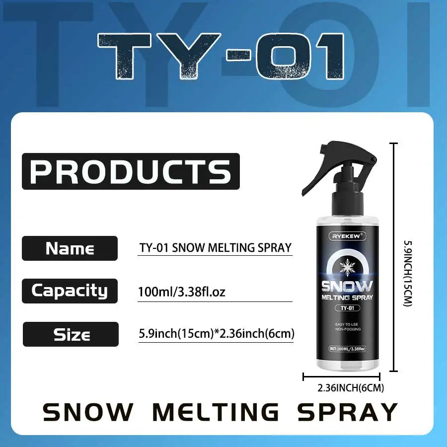 ❄️ Spray Descongelador de Coche – Derretimiento Instantáneo de Hielo y Nieve