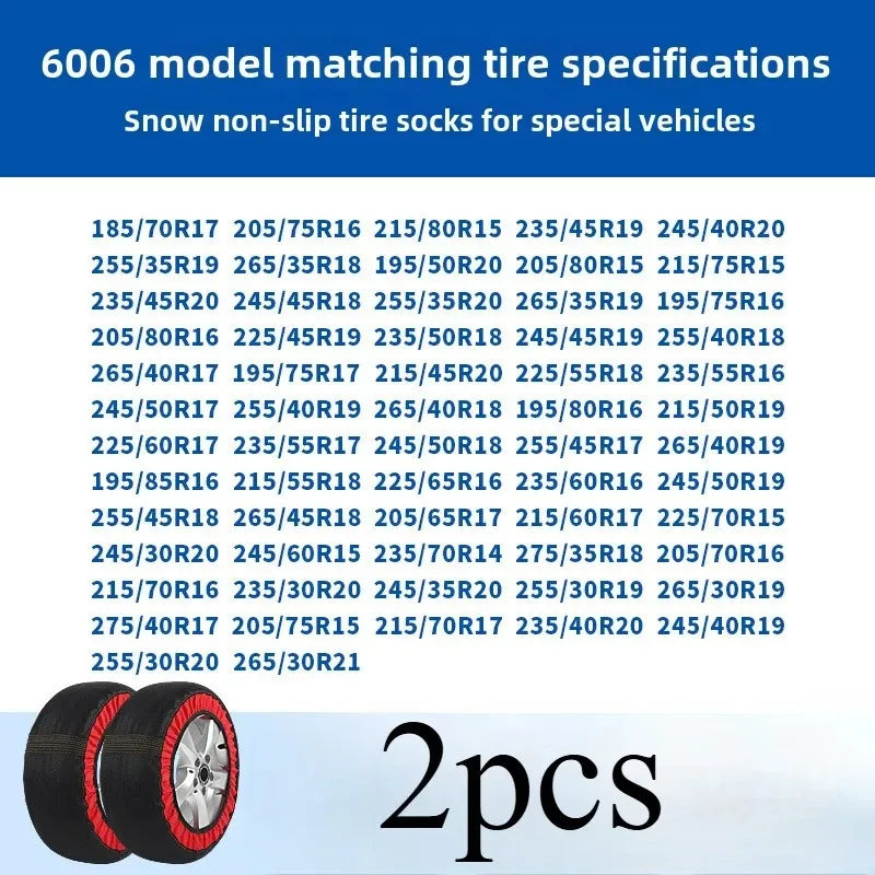 ❄️ Cadenas de nieve textiles Antideslizantes Premium