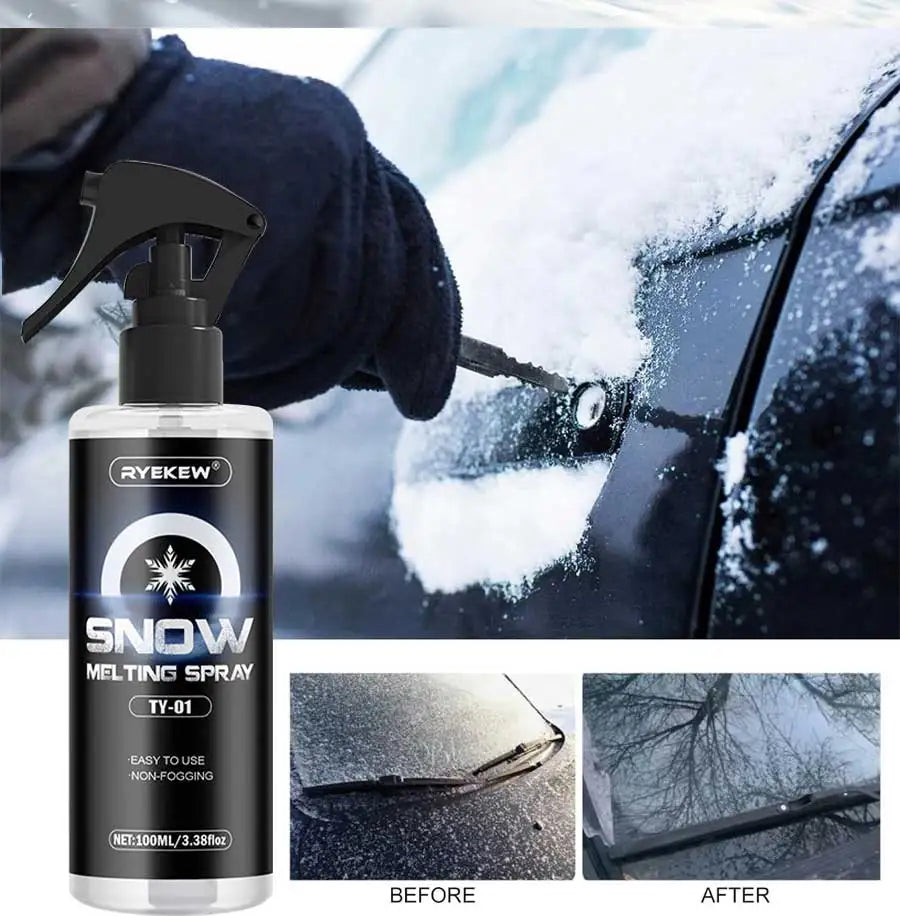 ❄️ Spray Descongelador de Coche – Derretimiento Instantáneo de Hielo y Nieve