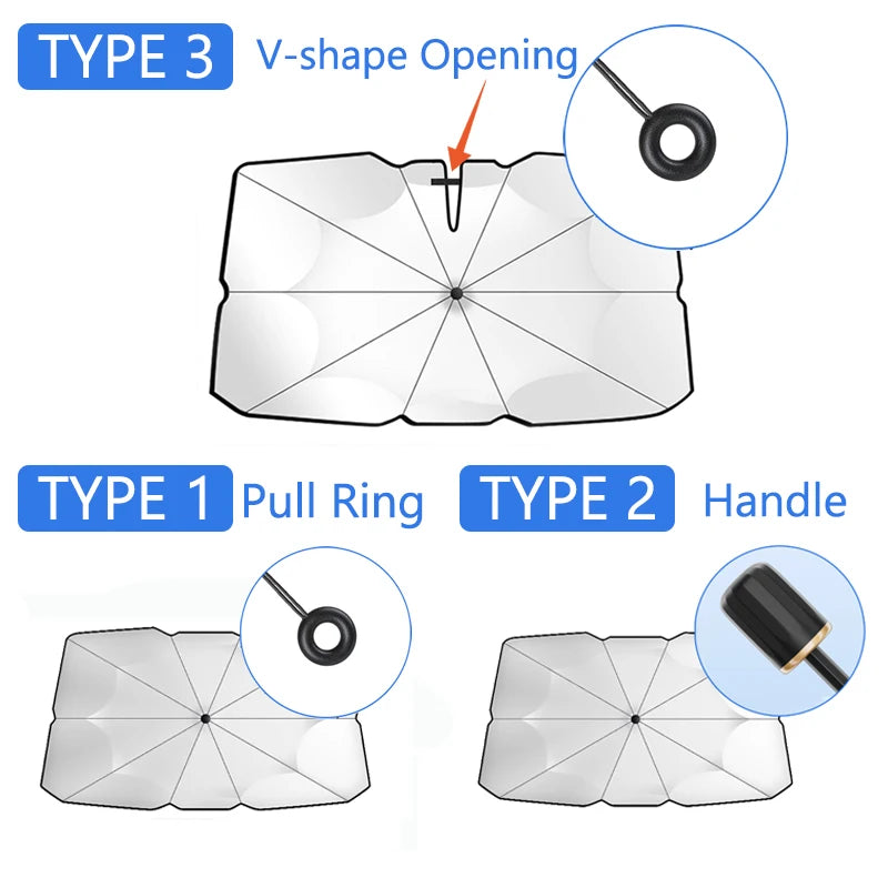 Parasol Plegable Tipo Paraguas  – Varios tamaños V2