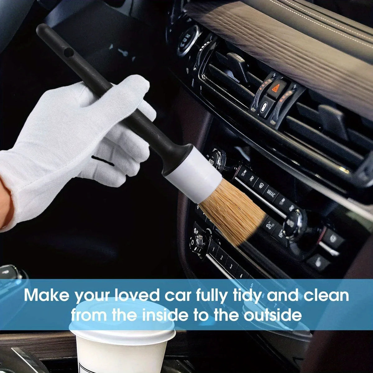 Kit de 5 cepillos de detailing · vista del conjunto